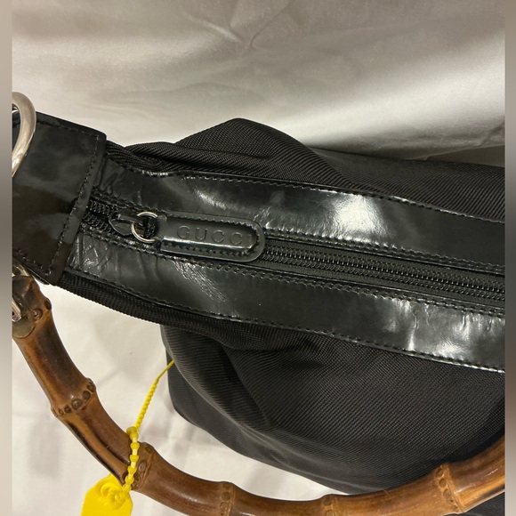 Authentic Gucci Bamboo Handle Nylon Shoulder Bag - Picture 3 of 13